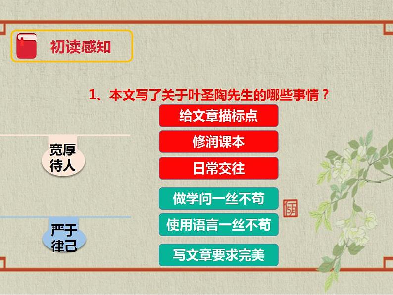 七年级下册第四单元《叶圣陶先生二三事》精品课件2（人教部编版）04