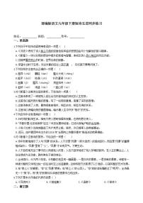 2021学年3* 短诗五首综合与测试达标测试