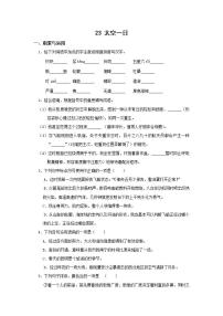初中语文人教部编版七年级下册23 太空一日精练