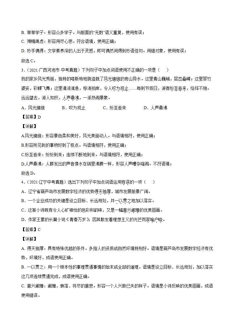 专题03 成语(解析版)第2页