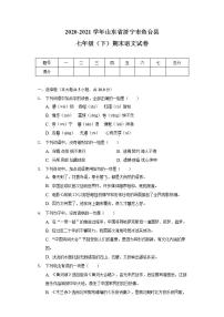 山东省济宁市鱼台县2020-2021学年下学期七年级期末语文试卷(word版含答案)