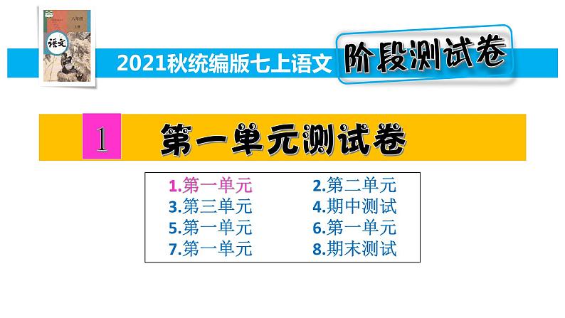 第一单元测试卷+讲评课件 2021—2022学年部编版语文八年级上册01
