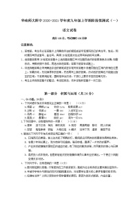 广东省2020-2021学年华南师大附中九年级上学期阶段测试（一）语文试卷（含答案）