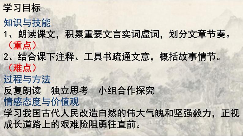 愚公移山第一课时第2页