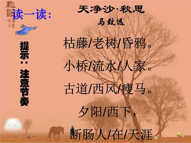 《天净沙 秋思》随堂课件ppt07