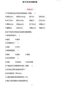 初中语文人教部编版七年级下册20 古代诗歌五首综合与测试练习