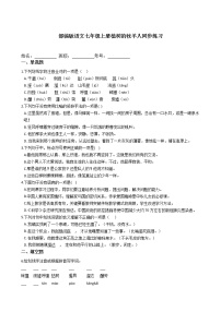 人教部编版七年级上册13 植树的牧羊人精练
