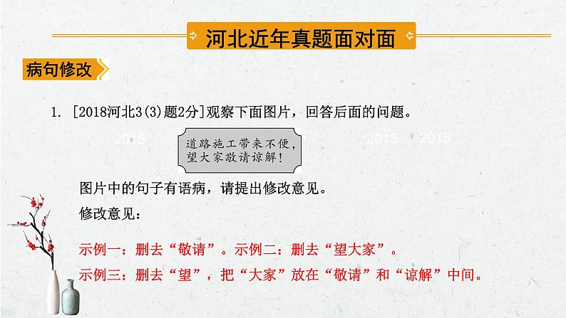 初中语文部编版中考专题复习——病句辨析与修改课件PPT第4页