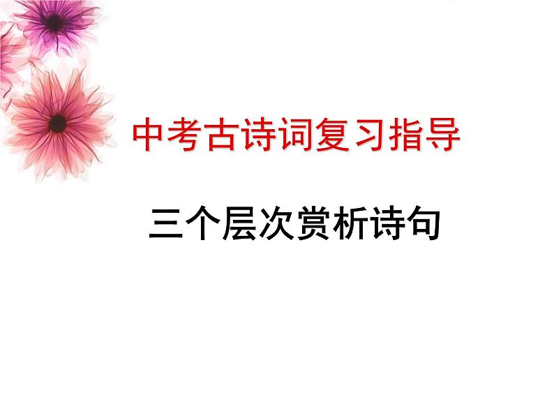初中语文部编版中考专题复习——古诗词鉴赏指导课件PPT01
