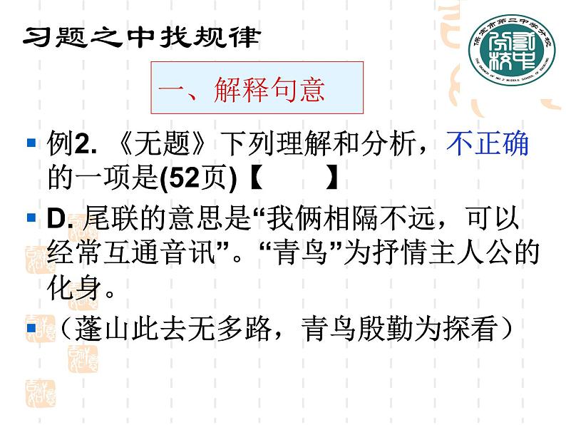 初中语文部编版中考专题复习——古诗词鉴赏指导课件PPT05