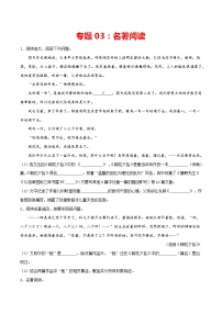 专题03：名著阅读-2021-2022学年七年级语文上册期中专项复习（部编版）