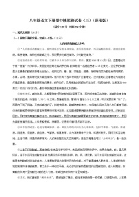 （部编版八年级语文下学期期中专项复习 专题20：期中模拟（三）