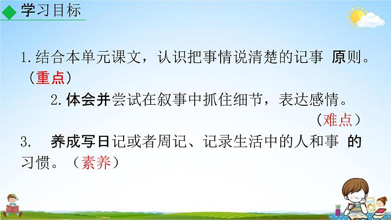 人教部编版七年级语文上册《写作：学会记事》教学课件PPT优秀公开课02