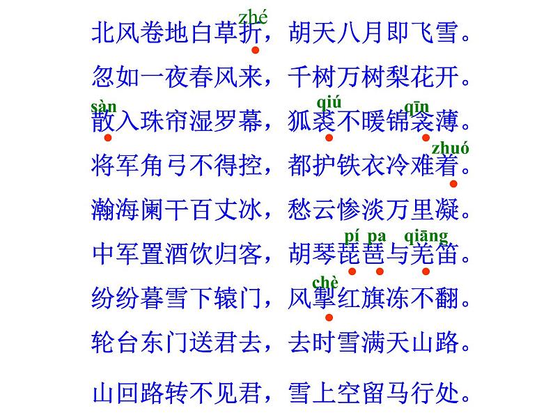 人教版语文九年级下册 白雪歌送武判官归京课件PPT04