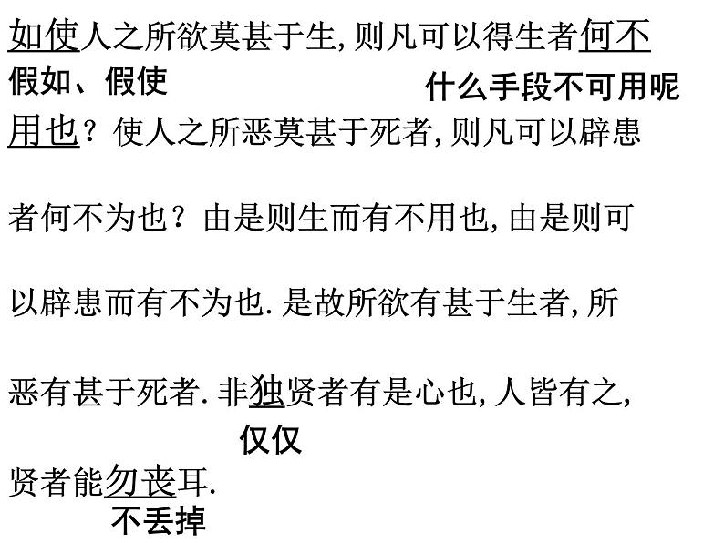 人教版语文九年级下册 鱼我所欲也课件PPT第4页