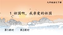 初中语文人教部编版九年级下册1 祖国啊，我亲爱的祖国课前预习课件ppt