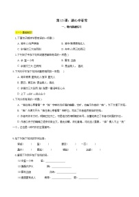 初中语文人教部编版九年级上册13* 湖心亭看雪课时训练