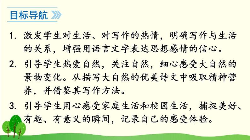 2021-2022学年初中语文 人教部编版（五四制） 七年级上册 第一单元 写作 热爱生活，热爱写作 课件03