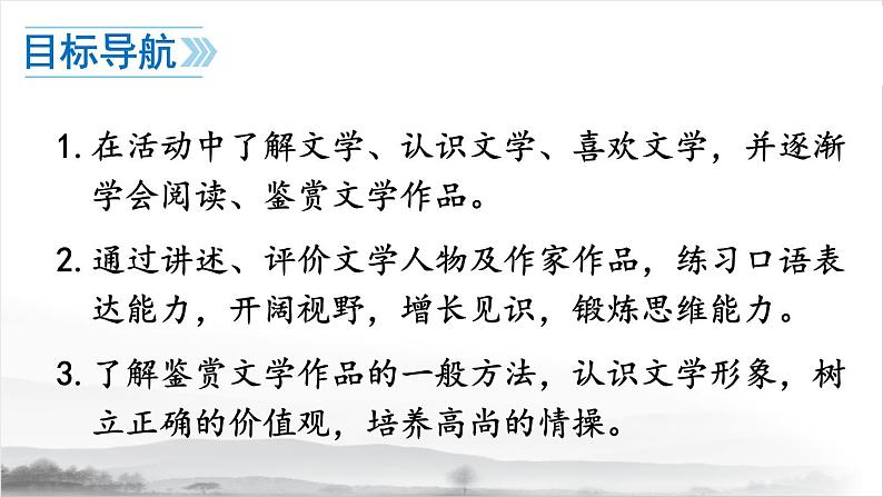 2021-2022学年初中语文 人教部编版（五四制） 七年级上册 第六单元 综合性学习 文学部落 课件第3页