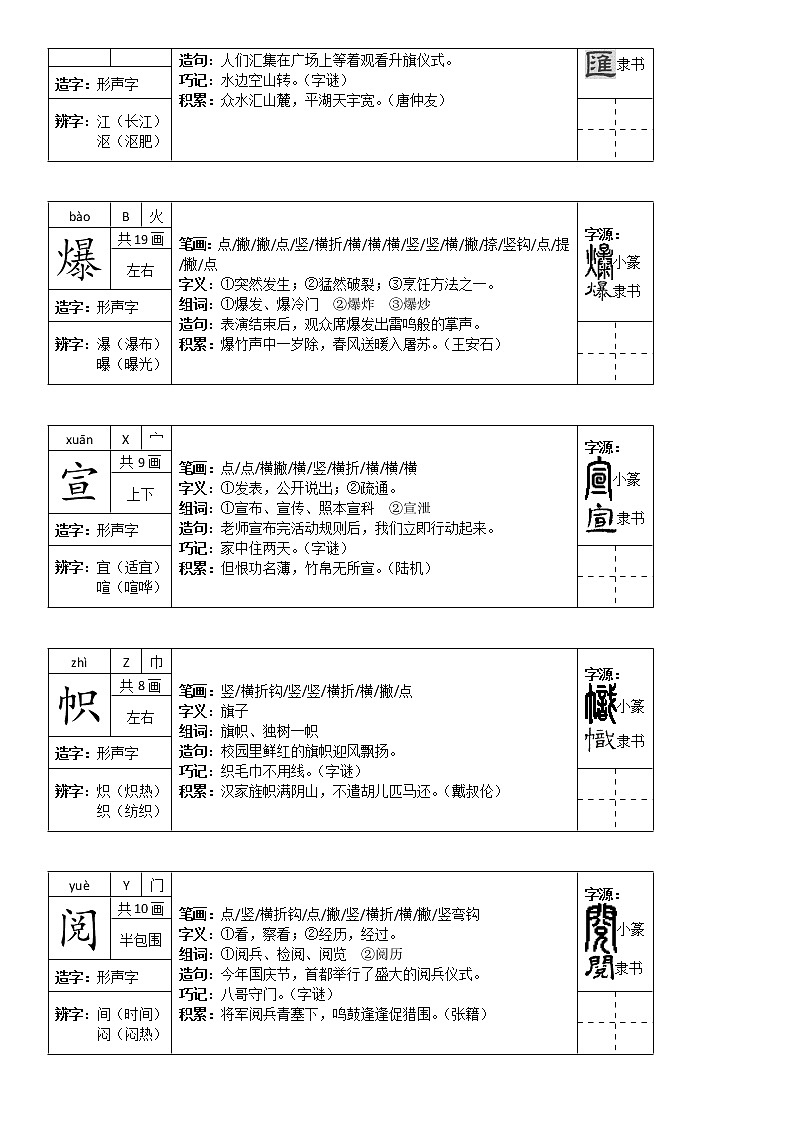 2021-2022学年 初中语文 人教部编版（五四）六年级上册 7《开国大典》知识点详解及练习(解析版)第3页