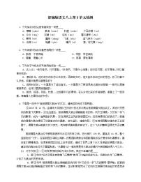 语文八年级上册第三单元单元综合与测试同步训练题