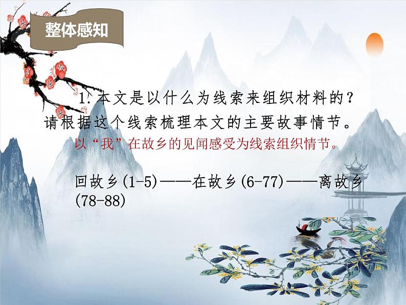 2021-2022学年 初中语文 人教部编版（五四）（2018）九年级上册 14《故乡》 课件08
