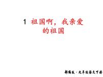 初中语文人教部编版九年级下册1 祖国啊，我亲爱的祖国教学演示ppt课件