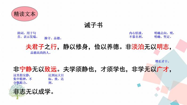 人教版语文七年级上册  15诫子书【教学课件+教案+学案+素材】08