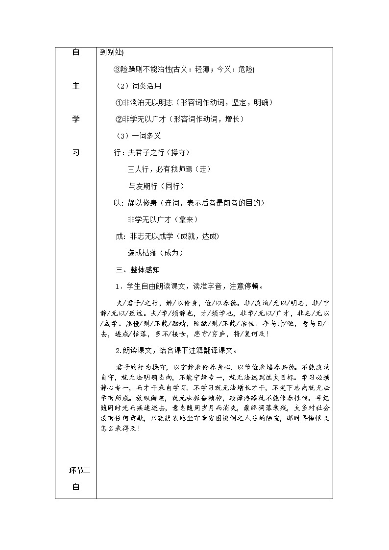 人教版语文七年级上册  15诫子书【教学课件+教案+学案+素材】03
