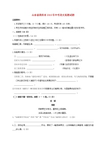 【中考真题】2018年中考语文试卷 山东省菏泽市（含答案）