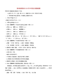 【中考真题】2018年中考语文试卷 贵州省贵阳市（含答案）