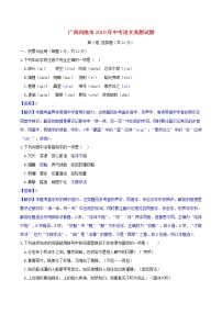 【中考真题】2018年中考语文试卷 广西省河池市（含解析）