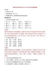 【中考真题】2018年中考语文试卷 黑龙江省齐齐哈尔市（含解析）