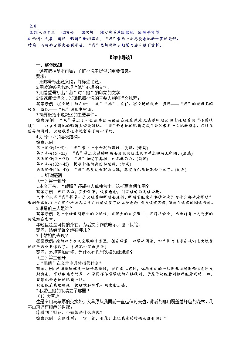 24 《带上她的眼睛》（2课时课件：51张PPT+教案+导学案+同步检测+素材）02