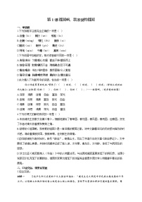 人教部编版九年级下册1 祖国啊，我亲爱的祖国同步达标检测题
