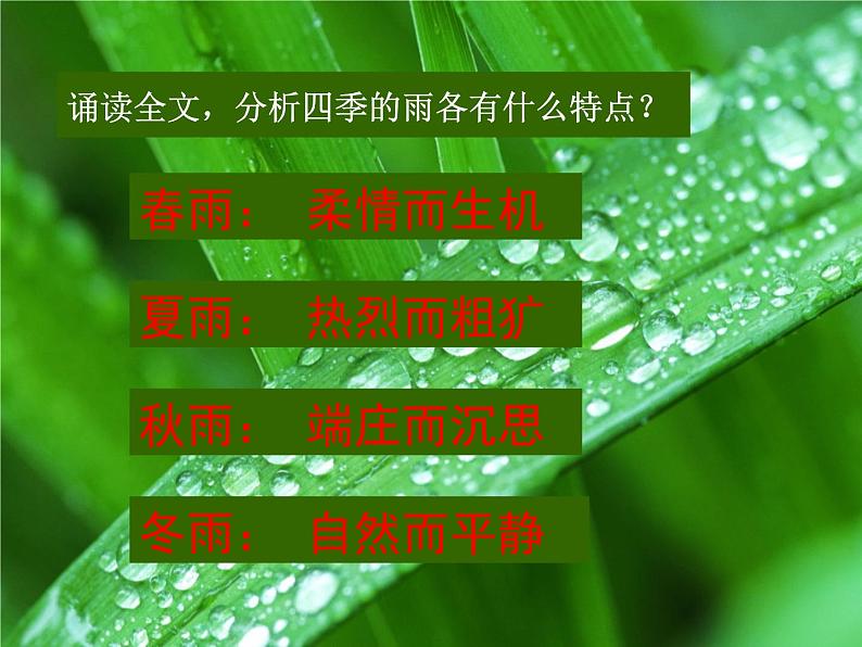 部编版七年级语文上册课件3.雨的四季 课件（共19张PPT）第5页