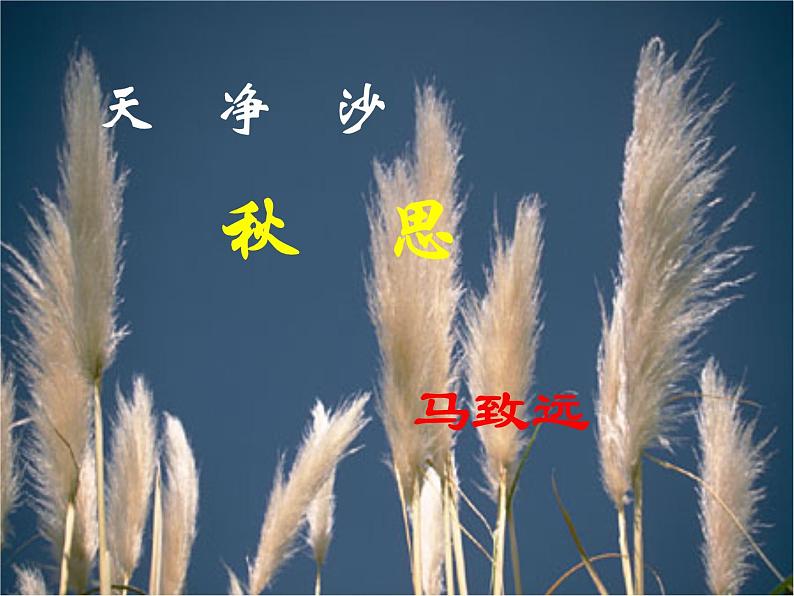 部编版七年级语文上册课件4.古诗词四首-天净沙·秋思课件11张PPT第1页