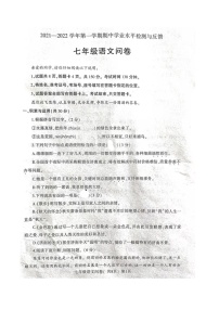 山东省聊城市阳谷县2021-2022学年七年级上学期期中考试语文试题（word版 含答案）