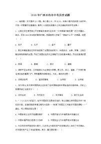 2019年广西壮族自治区百色市中考历史试卷