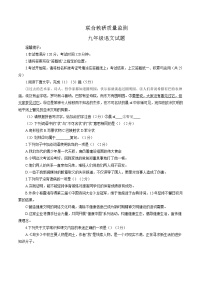 山东省枣庄市市中区2021-2022学年九年级上学期期中考试语文【试卷+答案】