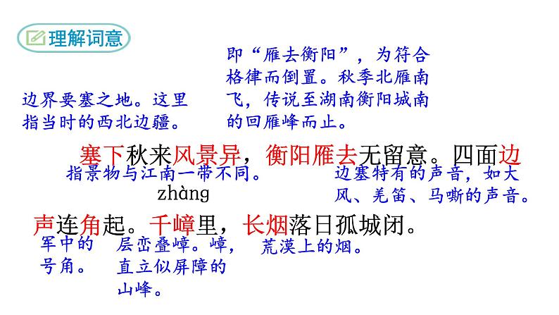 部编版九年级语文下册--《渔家傲 秋思》课件PPT第7页
