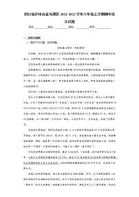四川省泸州市龙马潭区2021-2022学年八年级上学期期中语文试题（word版 含答案）