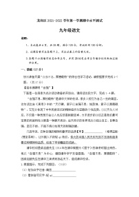 广东省深圳市龙岗区2021-2022学年九年级上学期期中考试语文卷（word版 含答案）