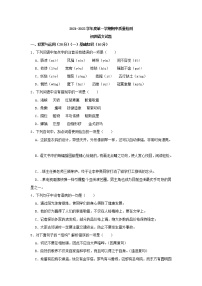 山东省青岛市莱西市2021-2022学年九年级（五四学制）上学期期中质量检测语文【试卷+答案】