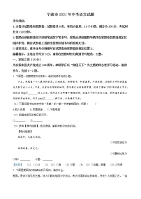 2021年浙江省宁波市中考语文试题