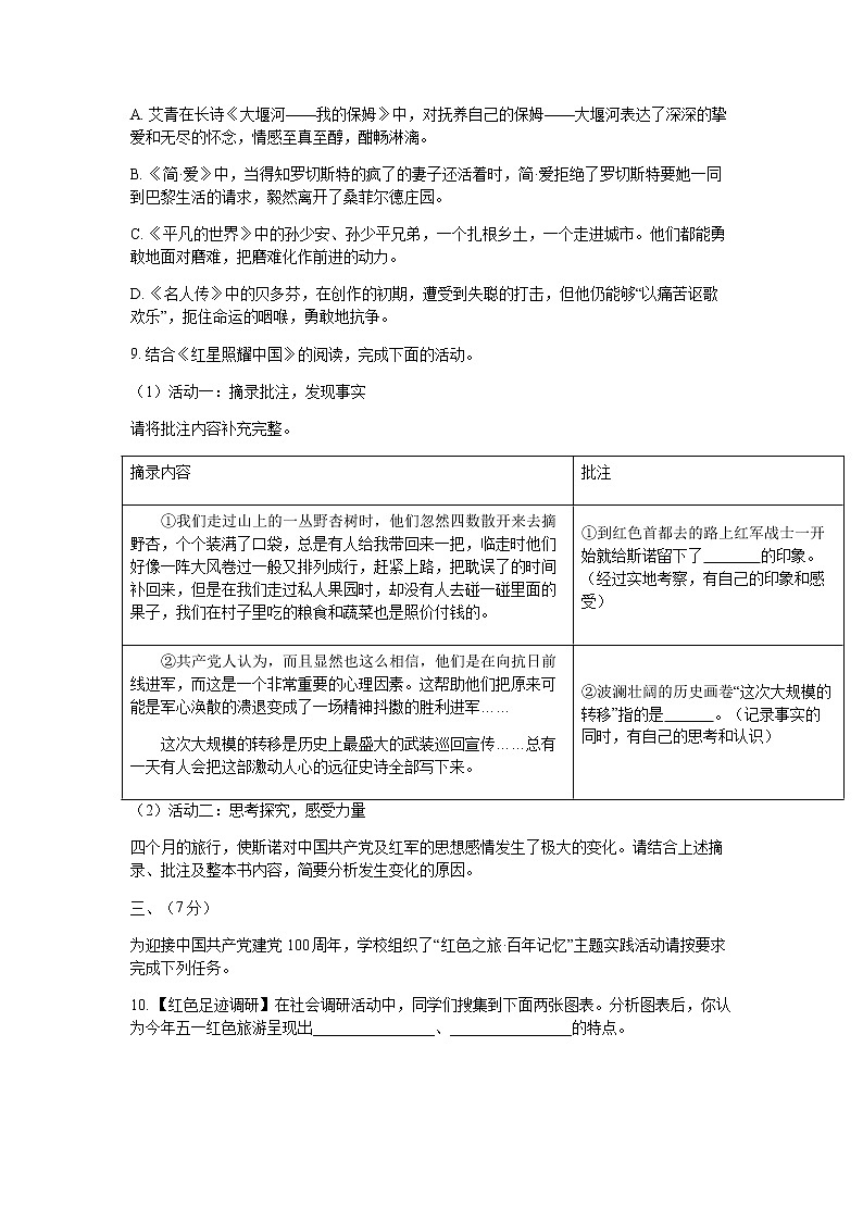 2021年山东省潍坊市中考语文试题（解析版）03