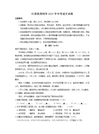 2021年江苏省苏州市中考语文真题（解析版）