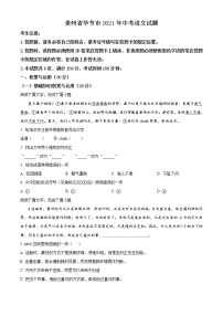 2021年贵州省毕节市中考语文试题（原卷+解析）
