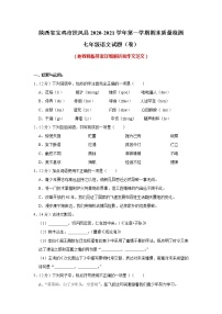陕西省宝鸡市扶风县2020-2021学年七年级上学期期末质量检测语文试卷（解析版）