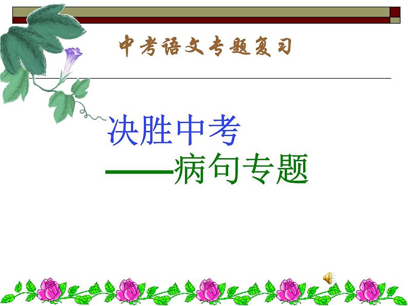 2022年部编中考语文专题复习修改病句专题课件第1页